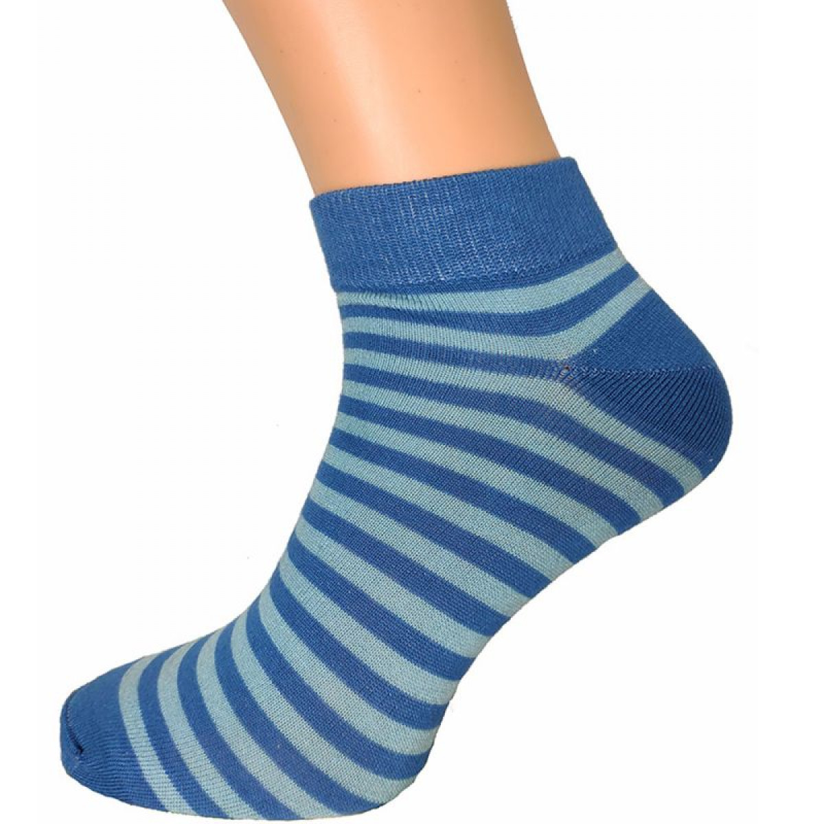 Blue Striped Bamboo Trainer Socks size 7-11 MT503 » Joya